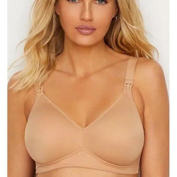 Anita Maternity Basic Tan Wire Free Nursing Bra 5075‎ Size 32D - Picture 1 of 3